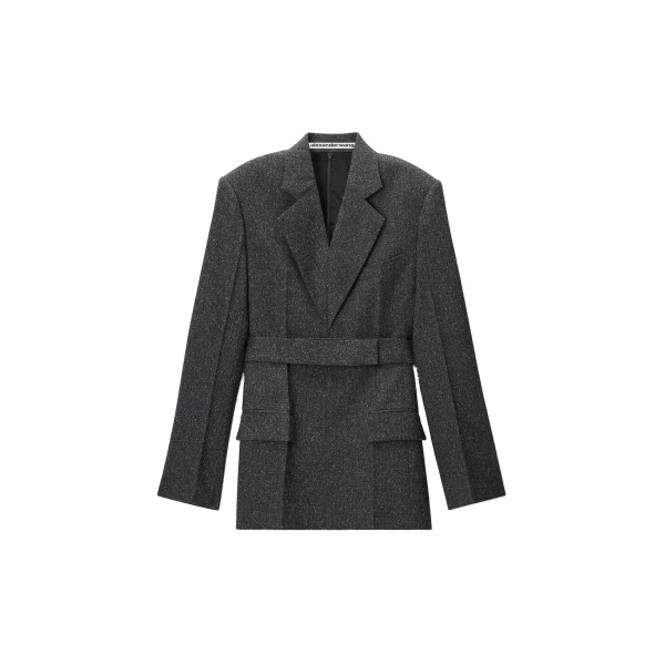 Alexander Wang Tweed Blazer Dress in Charcoal | Luxury Shoes 