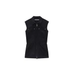 Alexander Wang Workwear Micro Mini Romper in Washed Black | Luxury Shoes 