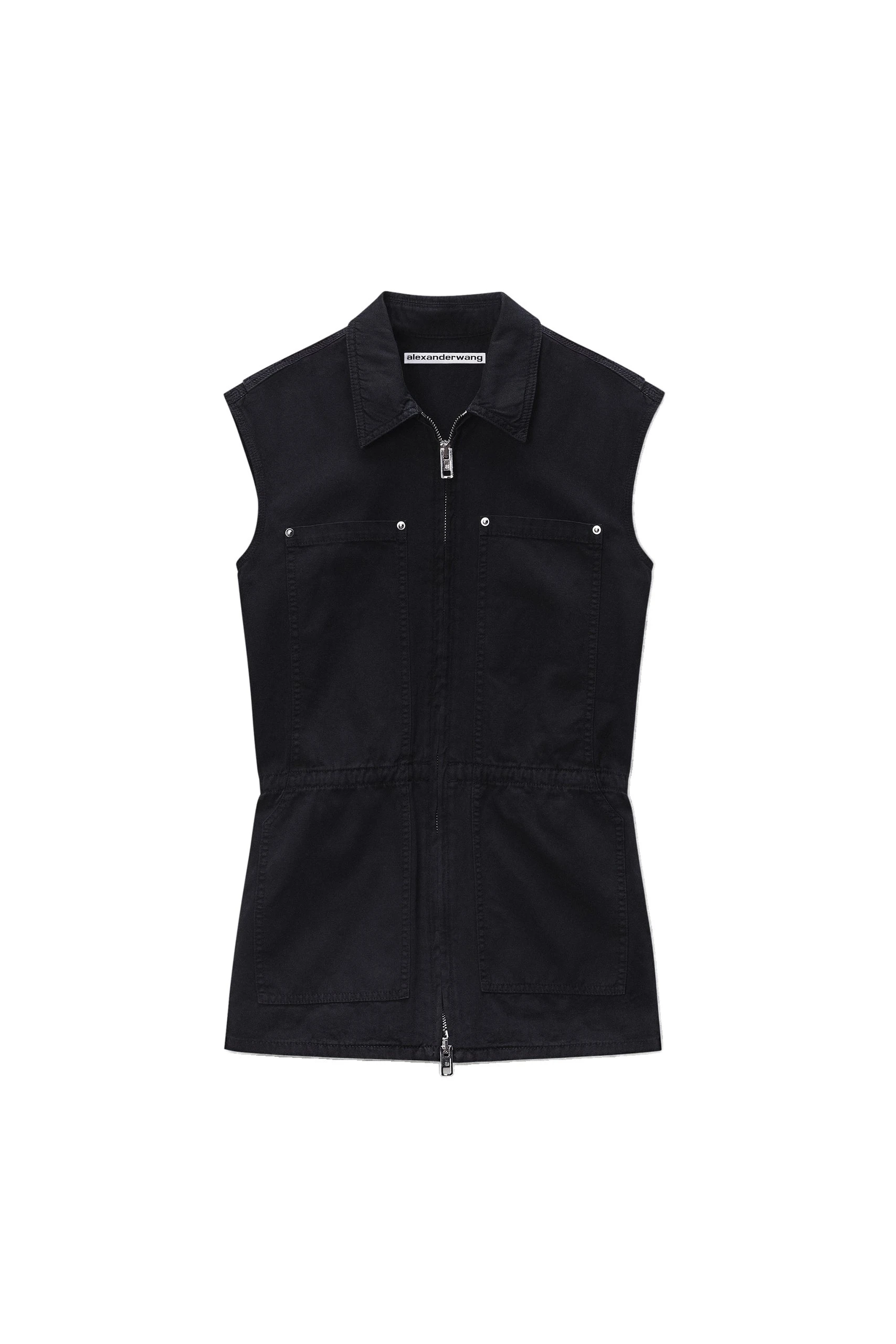 Alexander Wang Workwear Micro Mini Romper in Washed Black Alexander Wang Workwear Micro Mini Romper in Washed Black | Luxury Shoes