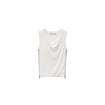 Alexander Wang Zipper Detail Cowl Neck Tank in Star White | Luxury Shoes 