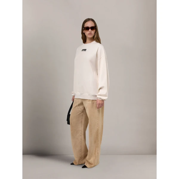 Amiri 1994 Crew in Ivory, view 3 | Tops | Luxury Shoes 