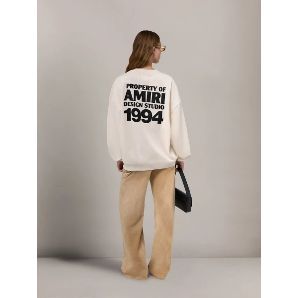 Amiri 1994 Crew in Ivory, view 4 | Tops | Luxury Shoes 