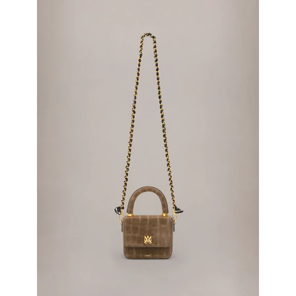 Amiri Bandana Silk Chain Strap in Black Gold, view 2 | Bag Straps | Luxury Shoes 
