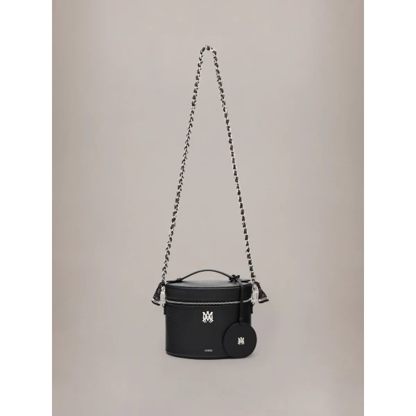 Amiri Bandana Silk Chain Strap in Black Nickel, view 2 | Bag Straps | Luxury Shoes 