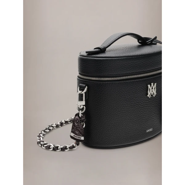 Amiri Bandana Silk Chain Strap in Black Nickel, view 3 | Bag Straps | Luxury Shoes 