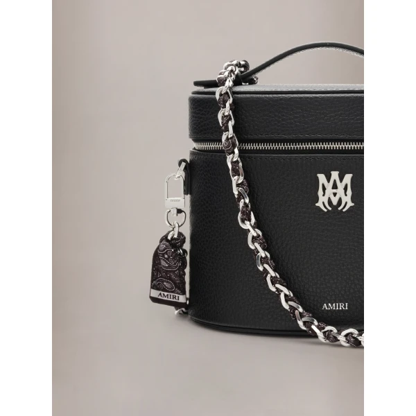 Amiri Bandana Silk Chain Strap in Black Nickel, view 4 | Bag Straps | Luxury Shoes 