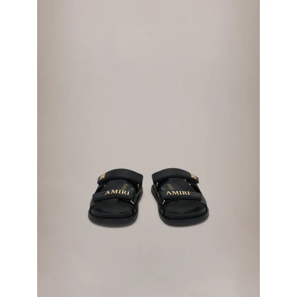 Amiri Boardwalk Sandals in Black, view 3 | Flip Flops & Slides | Luxury Shoes 