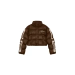 Amiri Bones Cropped Down Jacket in Dark Brown | Jackets | Luxury Shoes 