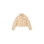 Amiri Bones Cropped Down Jacket in Semolina | Jackets | Luxury Shoes 