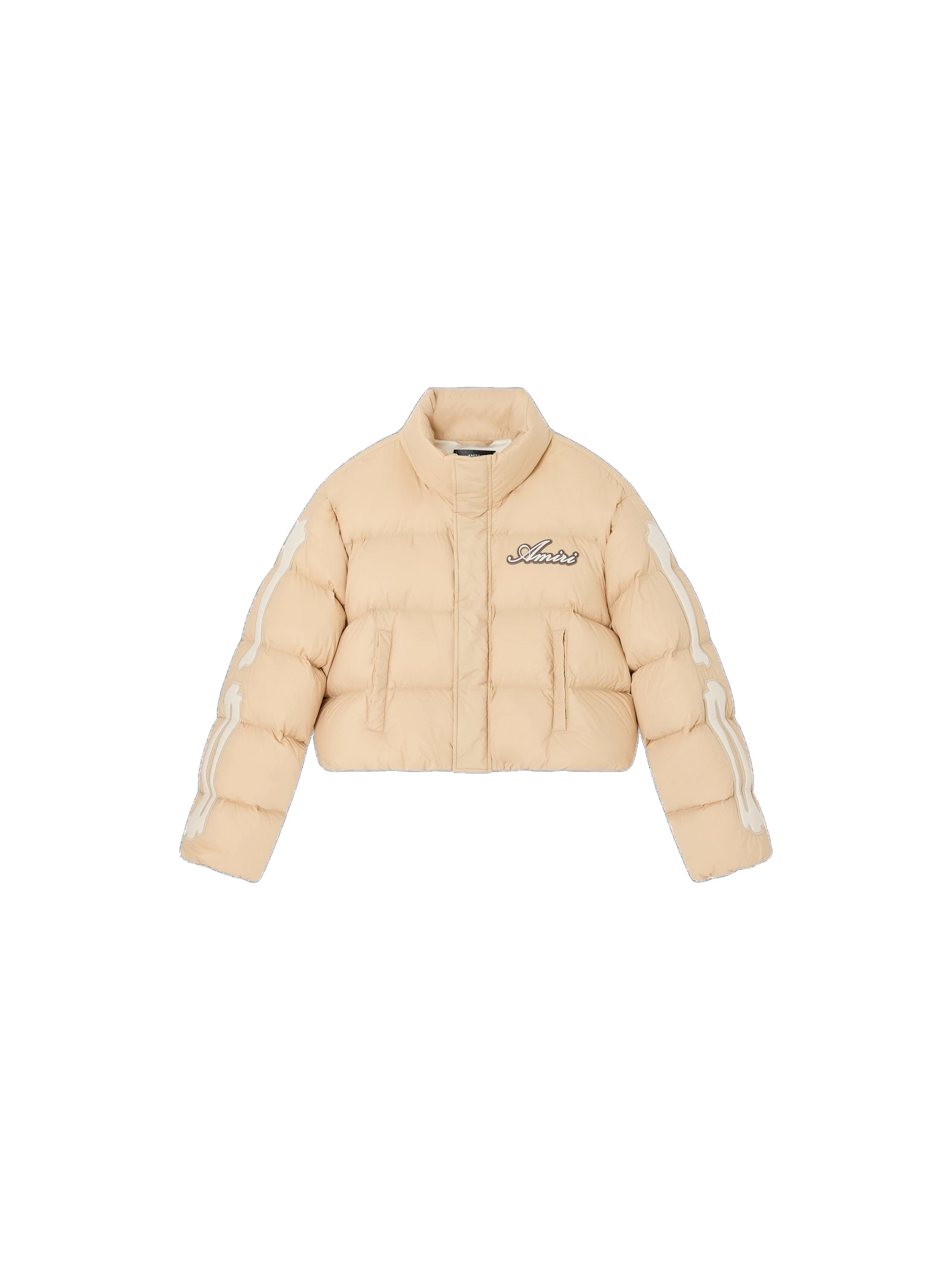Amiri Bones Cropped Down Jacket in Semolina Amiri Bones Cropped Down Jacket in Semolina | Jackets | Luxury Shoes