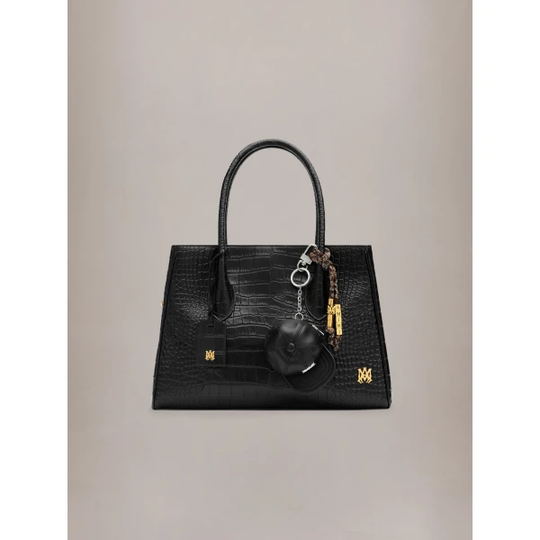 Amiri Braided Keychain in Tobacco, view 3 | Bag charms | Luxury Shoes 