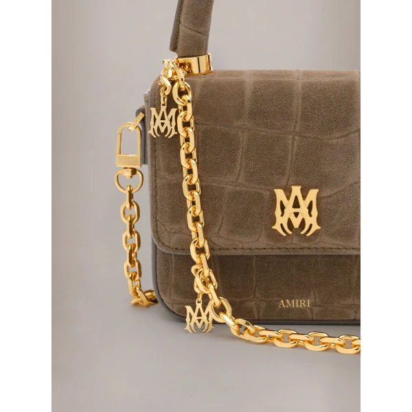 Amiri Chain Strap with MA Pendant in Gold, view 4 | Bag Straps | Luxury Shoes 