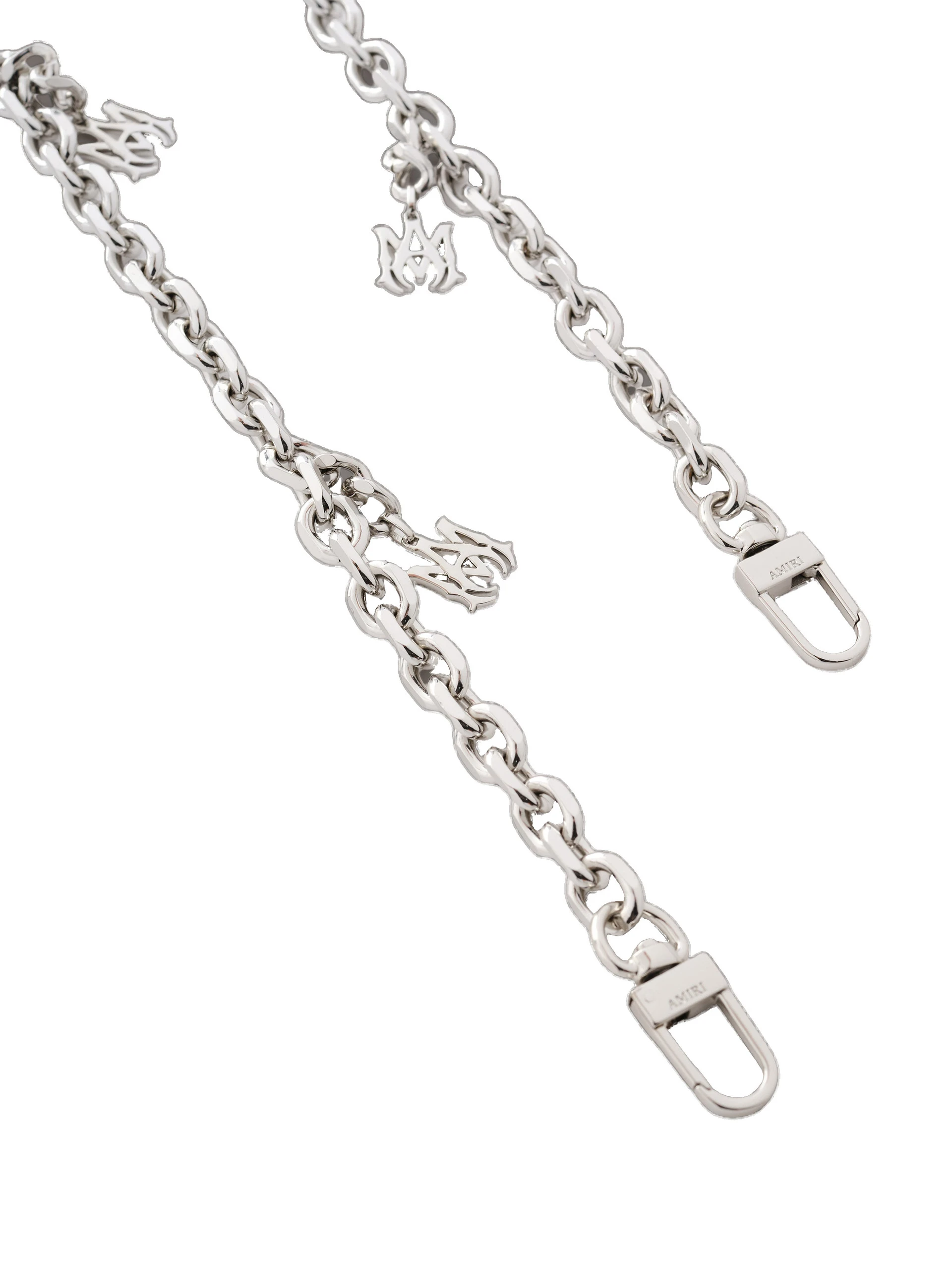 Amiri Chain Strap with MA Pendant in Nickel Amiri Chain Strap with MA Pendant in Nickel | Bag Straps | Luxury Shoes