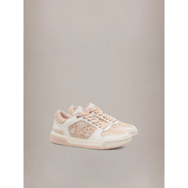 Amiri Classic Low Sneakers in White Pink, view 2 | Sneakers | Luxury Shoes 