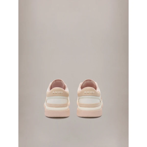 Amiri Classic Low Sneakers in White Pink, view 4 | Sneakers | Luxury Shoes 