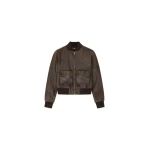 Amiri Crackled Leather Bomber in Husk Amiri Crackled Leather Bomber in Husk | Leather Jackets | Luxury Shoes