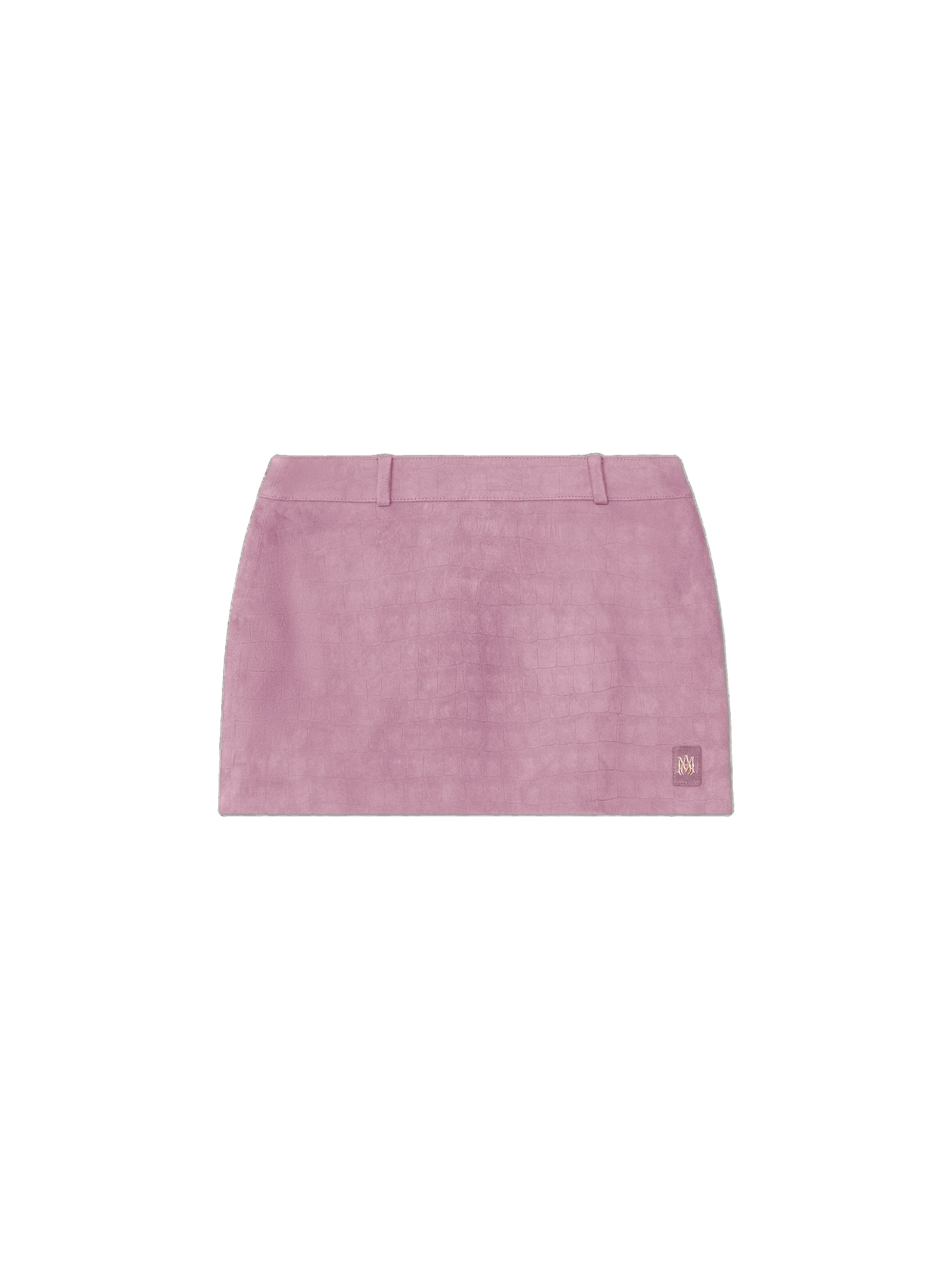 Amiri Croc Suede Mini Skirt in Dusk Amiri Croc Suede Mini Skirt in Dusk | Mini Skirts | Luxury Shoes