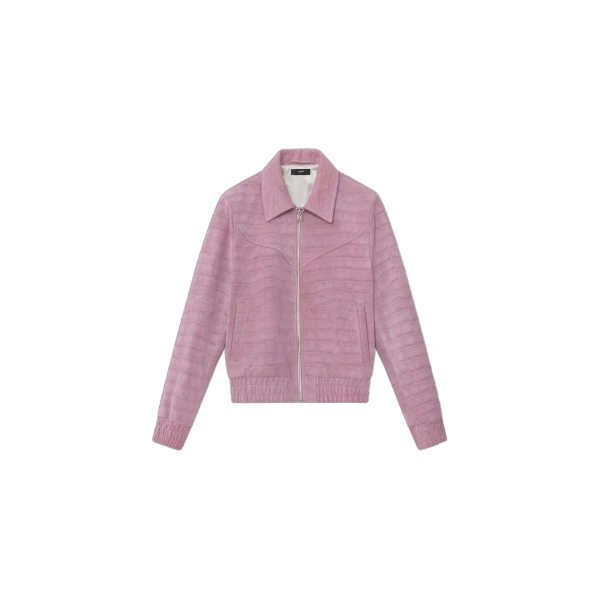 Croc Suede Western Jacket in Dusk