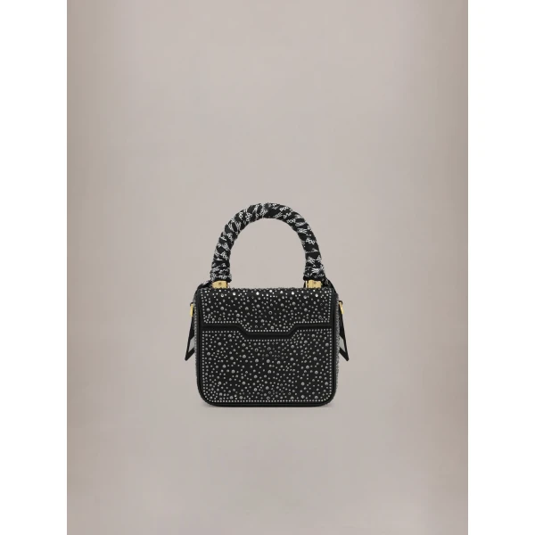 Amiri Crystal Micro MA Bag in Black, view 2 | Mini Bags | Luxury Shoes 