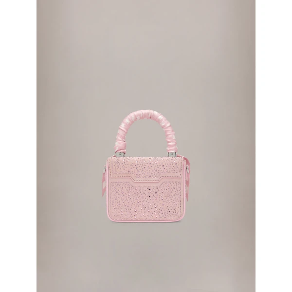 Amiri Crystal Micro MA Bag in Pink, view 2 | Mini Bags | Luxury Shoes 