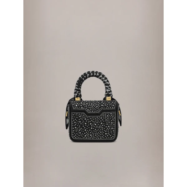 Amiri Crystal Nano MA Bag in Black, view 2 | Mini Bags | Luxury Shoes 