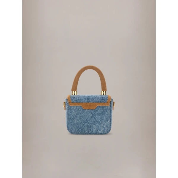 Amiri Denim Suede Nano MA Bag in Marble Indigo, view 4 | Mini Bags | Luxury Shoes 