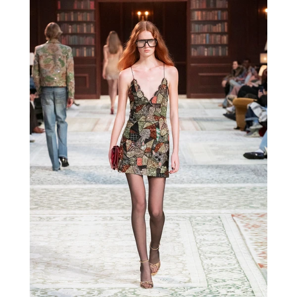 Amiri Embellished Mini Dress in Black, view 2 | Mini Dresses | Luxury Shoes 