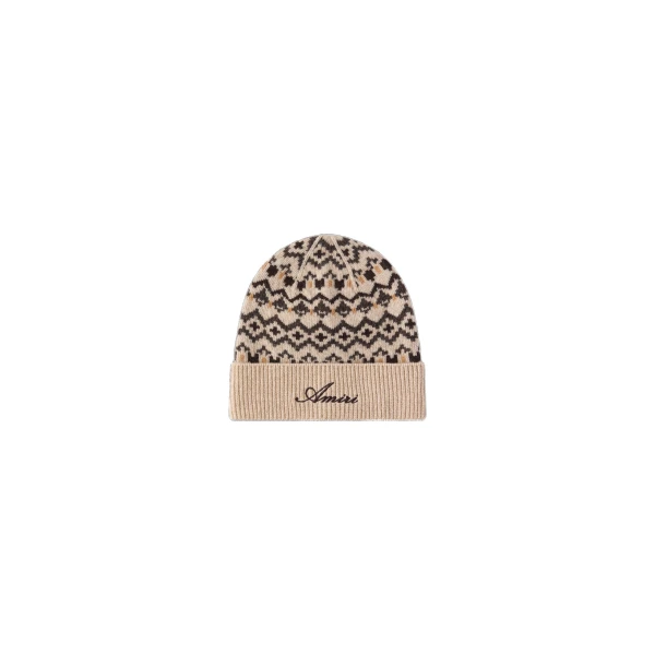 Fairisle Beanie in Semolina