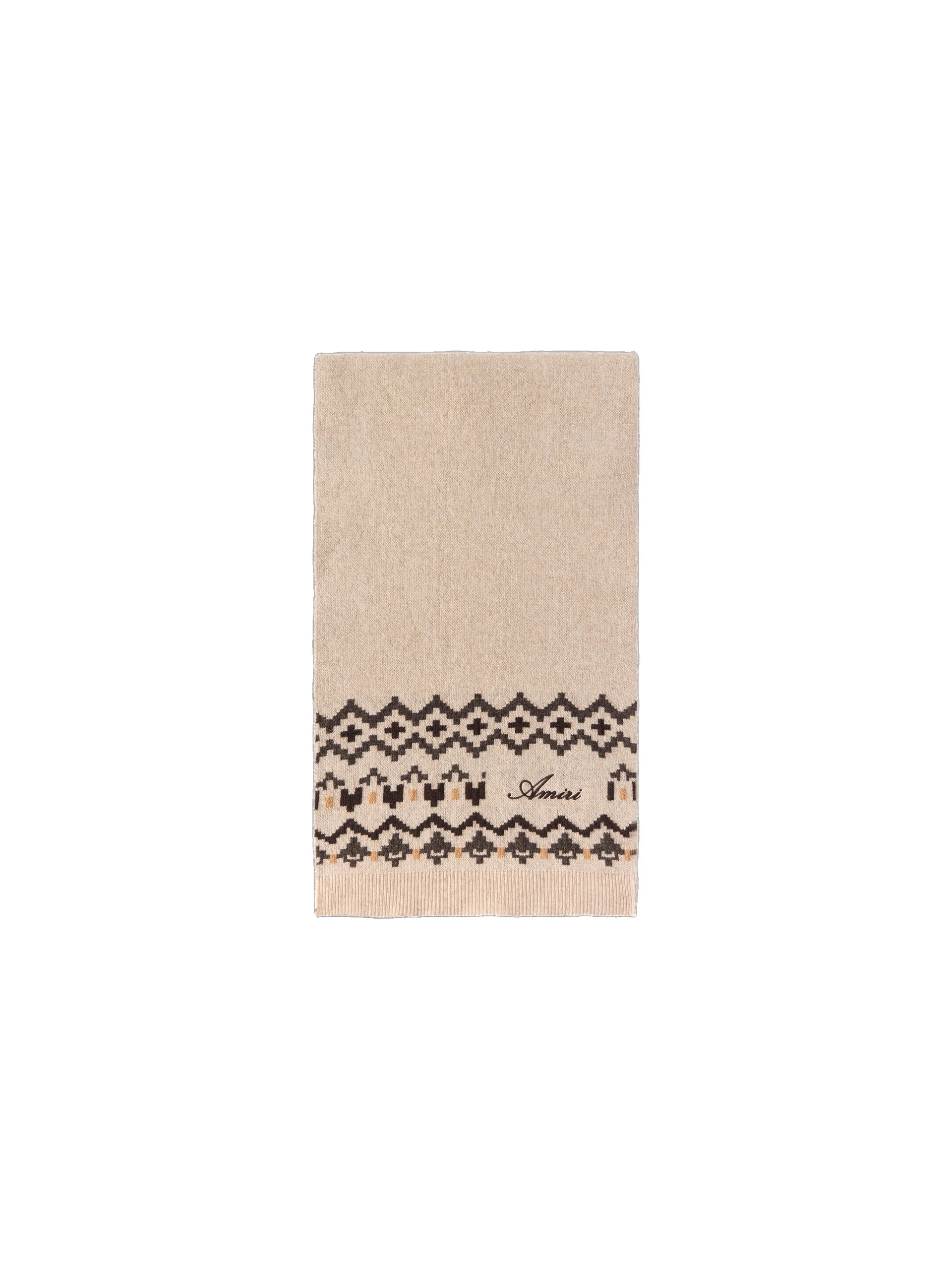 Amiri Fairisle Scarf in Semolina Amiri Fairisle Scarf in Semolina | Scarves | Luxury Shoes
