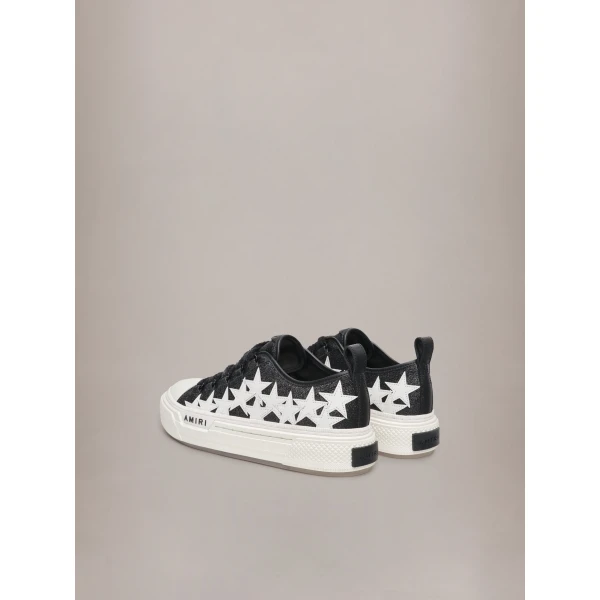 Amiri Glitter Stars Court Low Sneakers in Black, view 4 | Sneakers | Luxury Shoes 