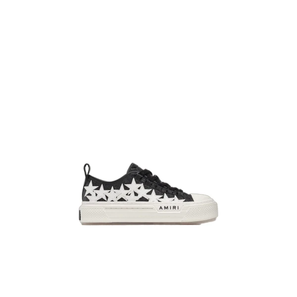 Amiri Glitter Stars Court Low Sneakers in Black | Sneakers | Luxury Shoes 