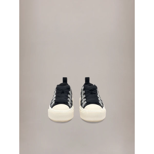Amiri Glitter Stars Court Low Sneakers in Grey, view 3 | Sneakers | Luxury Shoes 