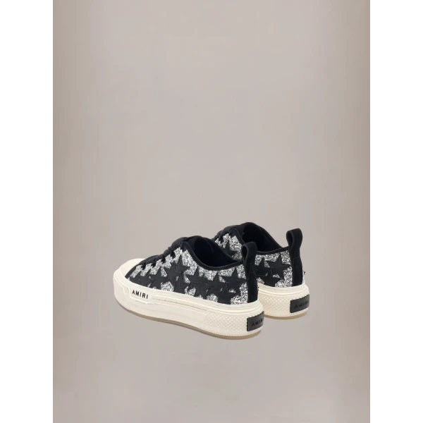 Amiri Glitter Stars Court Low Sneakers in Grey, view 4 | Sneakers | Luxury Shoes 