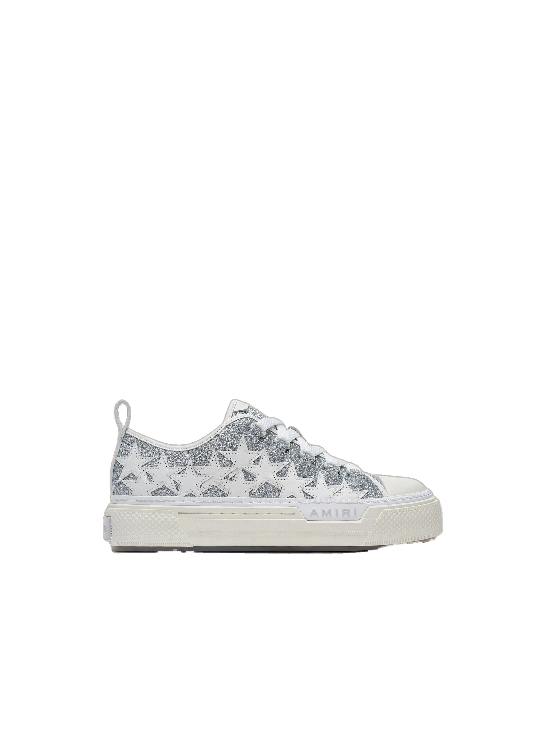 Amiri Glitter Stars Court Low Sneakers in Silver Amiri Glitter Stars Court Low Sneakers in Silver | Sneakers | Luxury Shoes