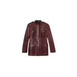Amiri Leather Officer Jacket in Brick | Leather Jackets | Luxury Shoes 