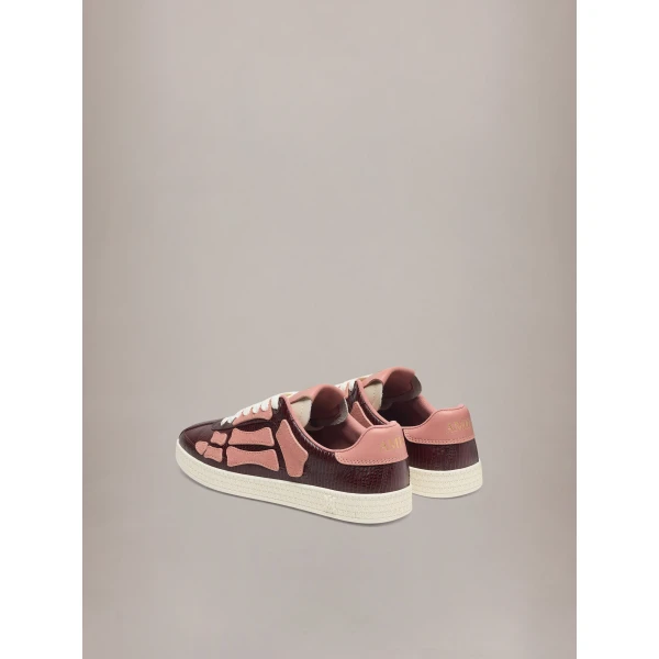 Amiri Lizard Embossed Pacific Bones Sneakers in Plum, view 4 | Sneakers | Luxury Shoes 