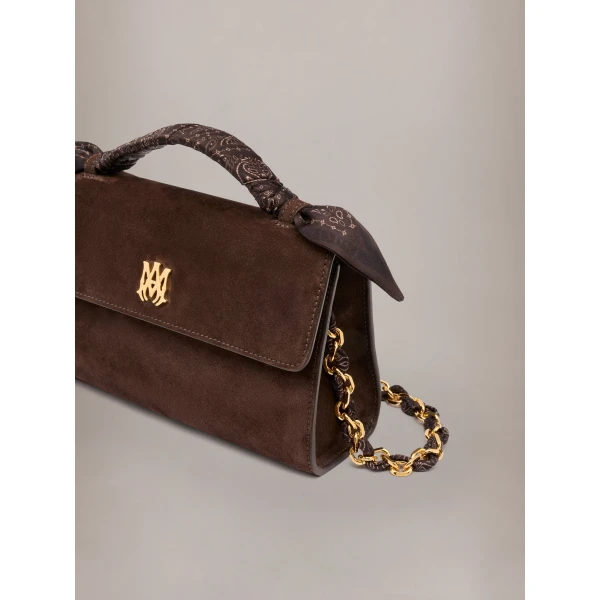 Amiri Long MA Pochette Bag in Dark Brown, view 5 | Shoulder & Crossbody Bags | Luxury Shoes 