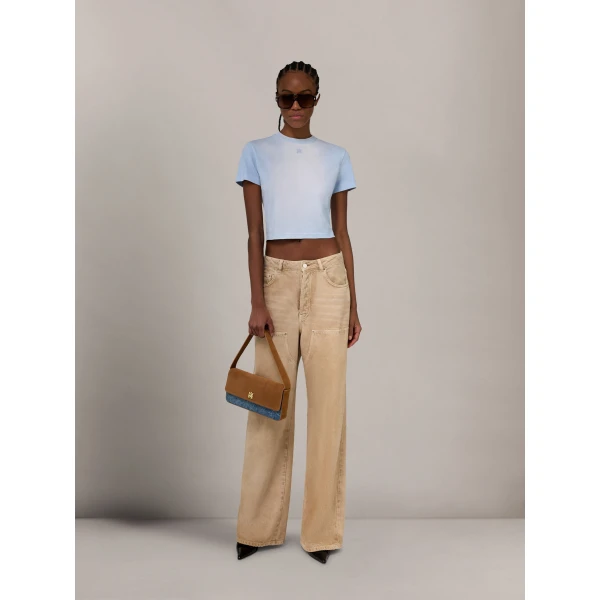 Amiri MA Baby Tee in Skyline Blue, view 2 | T-shirts | Luxury Shoes 