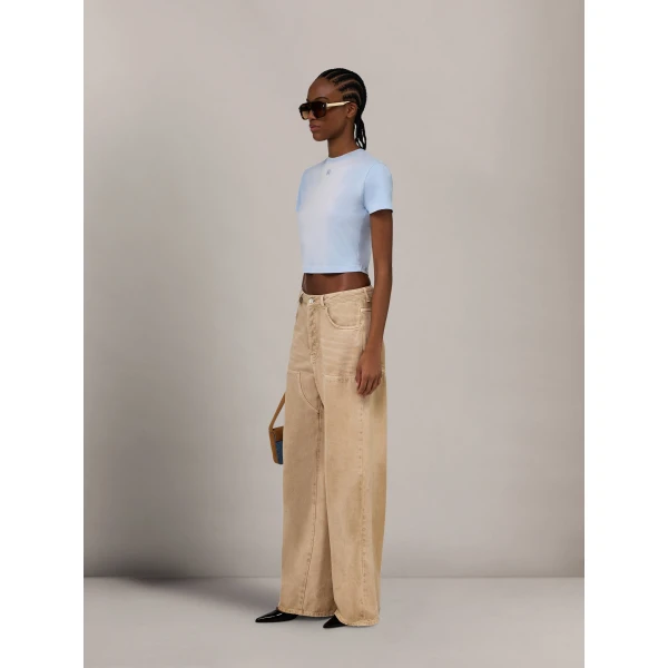 Amiri MA Baby Tee in Skyline Blue, view 3 | T-shirts | Luxury Shoes 