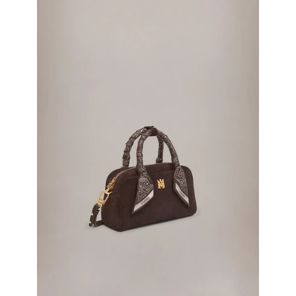 Amiri MA Bowling Bag in Dark Brown, view 3 | Totes & Top-Handle Bags | Luxury Shoes 