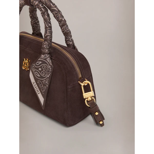 Amiri MA Bowling Bag in Dark Brown, view 4 | Totes & Top-Handle Bags | Luxury Shoes 