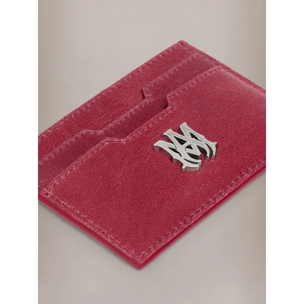 Amiri MA Card Holder in Red Rose, view 3 | Wallets & Purses | Luxury Shoes 