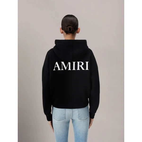 Amiri MA Core Logo Hoodie in Black, view 4 | Hoodies | Luxury Shoes 