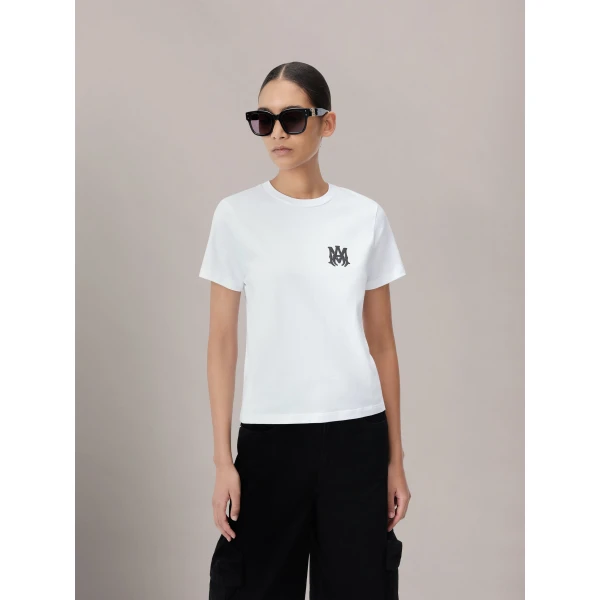 Amiri MA Core Logo Tee in White, view 3 | T-shirts | Luxury Shoes 