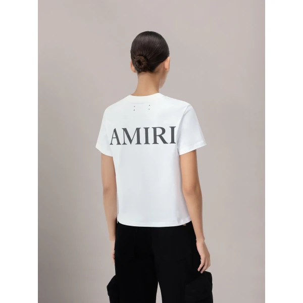 Amiri MA Core Logo Tee in White, view 4 | T-shirts | Luxury Shoes 