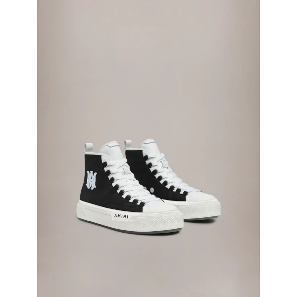 Amiri MA Court Hi Sneakers in Black White, view 2 | Sneakers | Luxury Shoes 
