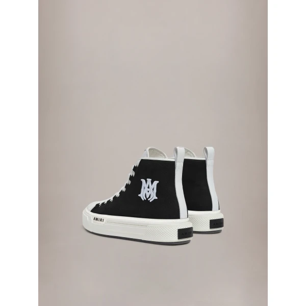 Amiri MA Court Hi Sneakers in Black White, view 4 | Sneakers | Luxury Shoes 
