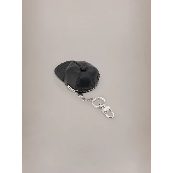 Amiri MA Hat Keychain in Black, view 3 | Bag charms | Luxury Shoes 