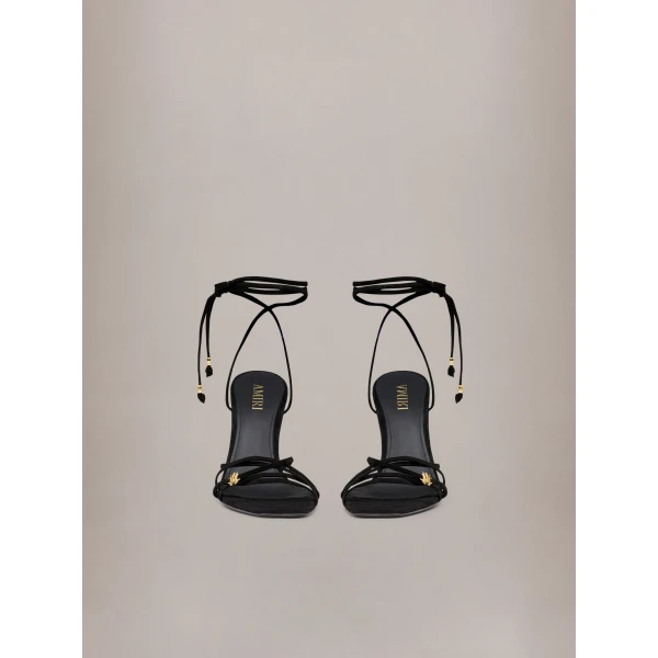 Amiri MA Heeled Sandal in Black, view 3 | Sandals | Luxury Shoes 