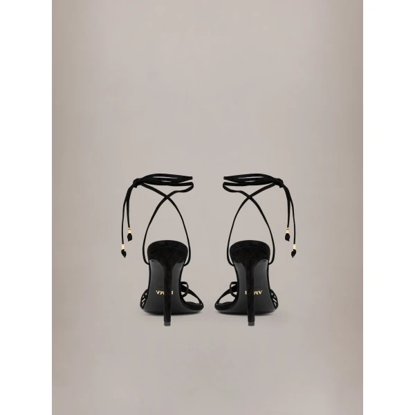 Amiri MA Heeled Sandal in Black, view 4 | Sandals | Luxury Shoes 